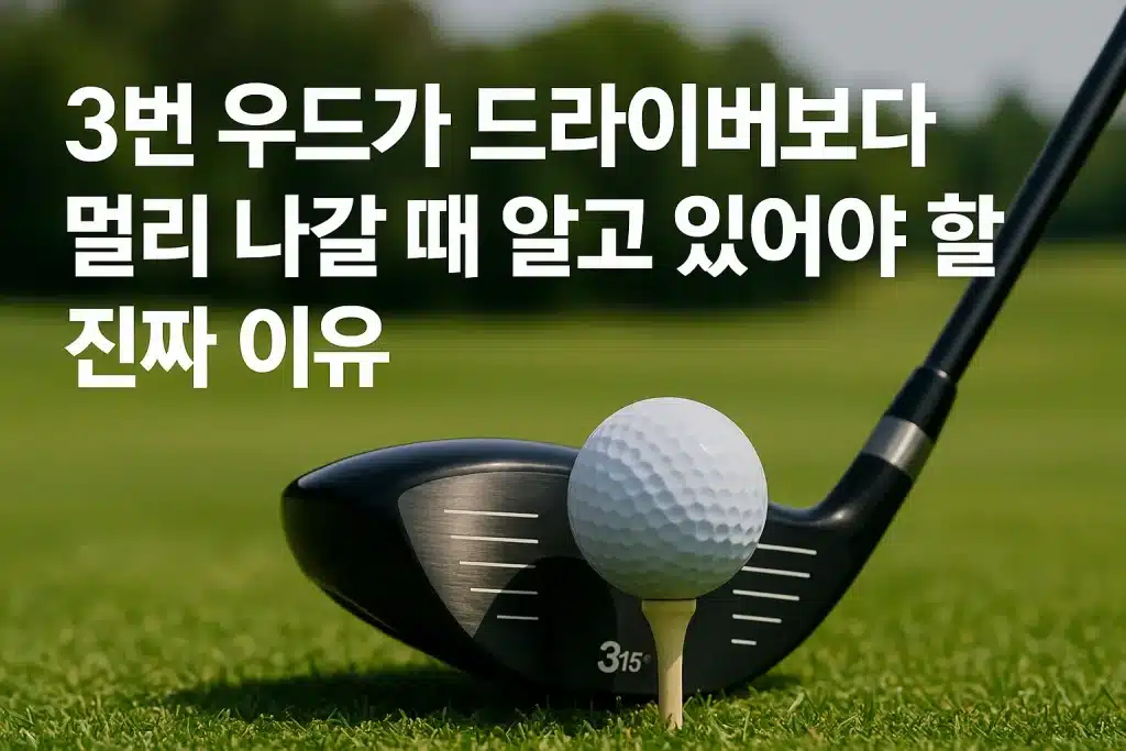 3번 우드가 드라이버보다 멀리 나갈 때 알고 있어야 할 진짜 이유